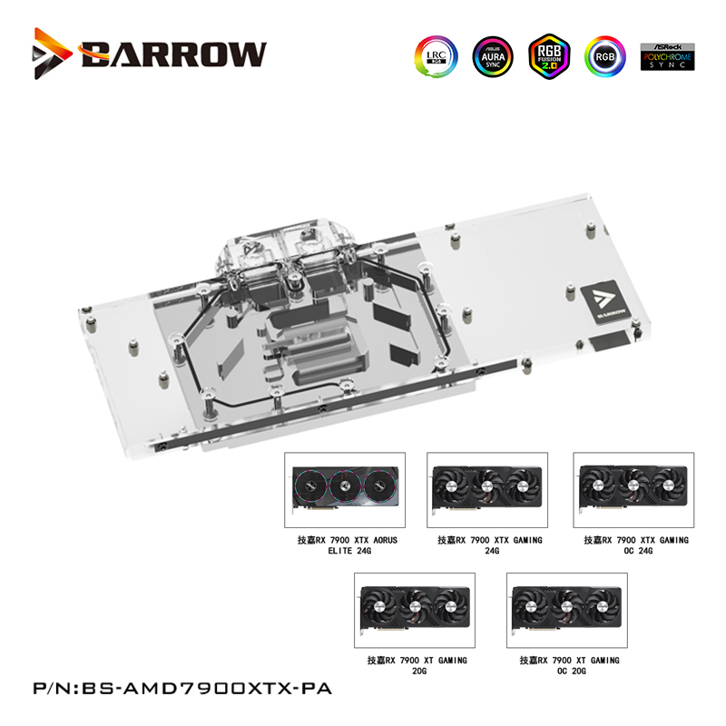 Blok Air GPU Barrow untuk Giga - Rx 7900 Xt 20Gb ulasan dan harga